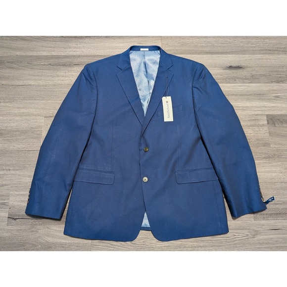Saddlebred Other - New With Tag Saddlebred Men's Indigo Blue 100% Cotton Blazer Sport Coat Size 44R